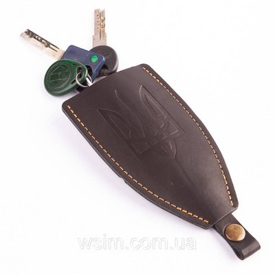 Необычная кожаная карманная ключница ручной работы 1320070301 фото
